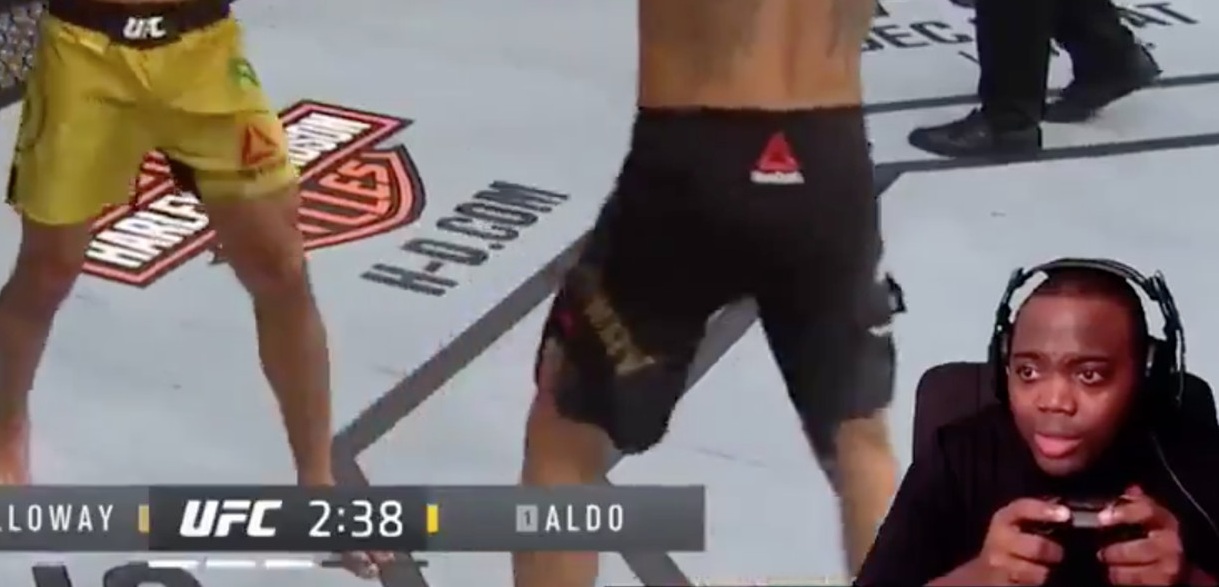 Streamed UFC pretending to play game