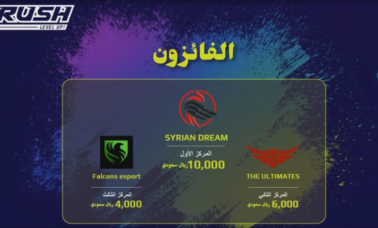 rush 2021 syrian dream winners dota 2 falcons esport the ultimates الحلم السوري دوتا 2 فوز rush 2021 الرياضات الالكترونية السعودية