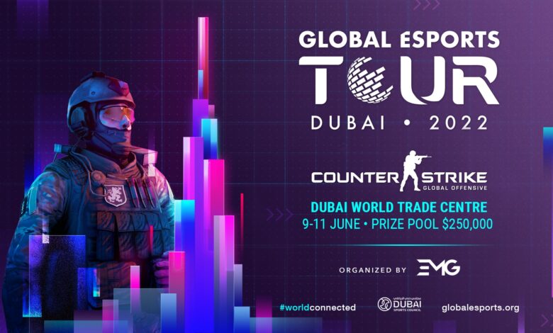 Global Esports Tour Dubai 2022 mouz nip nasr falcons بطولة دبي الرياضات الالكترونية Csgo ايسبورتس ميدل ايست